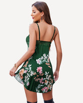FSatin Lace Mini Full Slip Dress